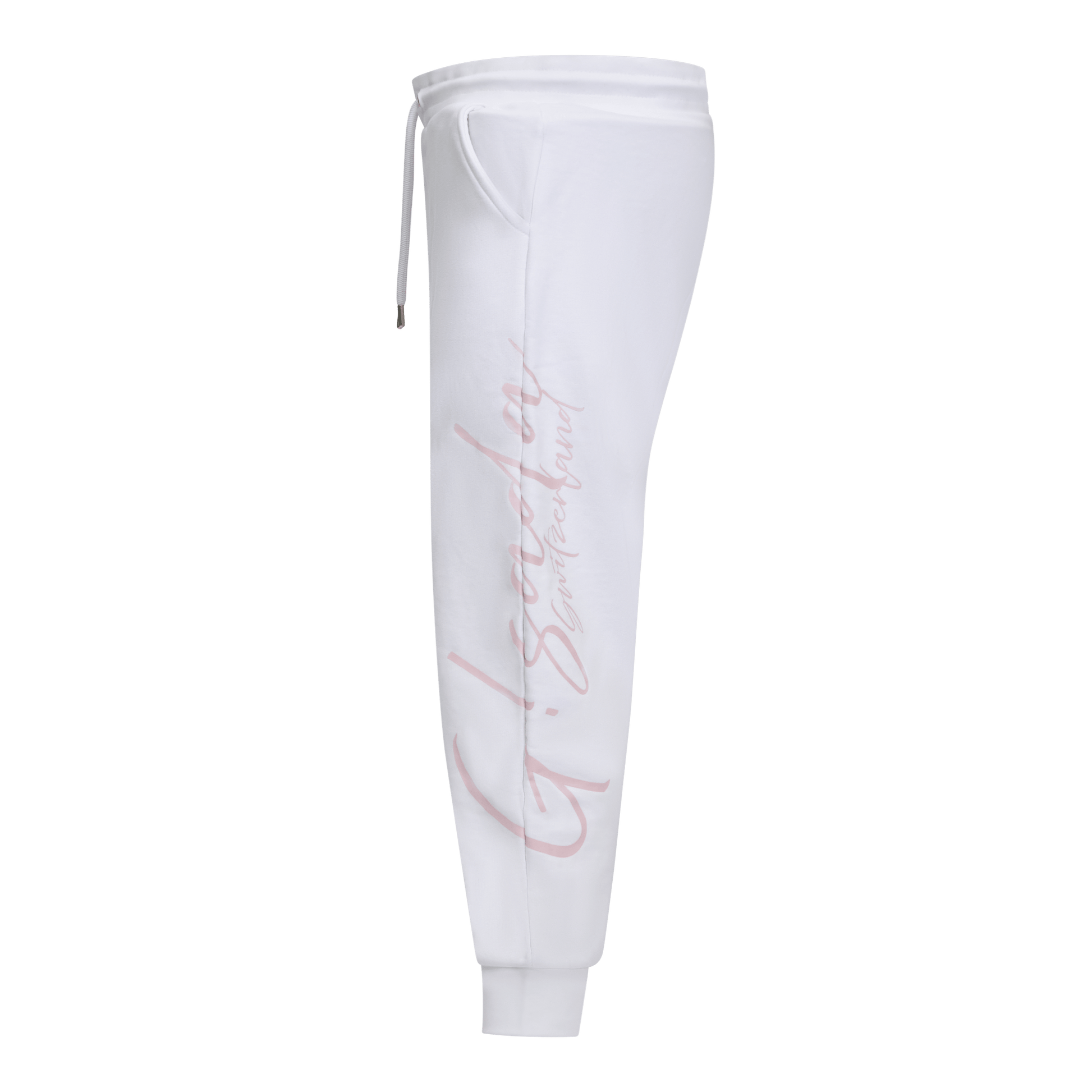 Regular Fit Jogger in Midweight Cotton with Cursive Puff Print - Gisada.com