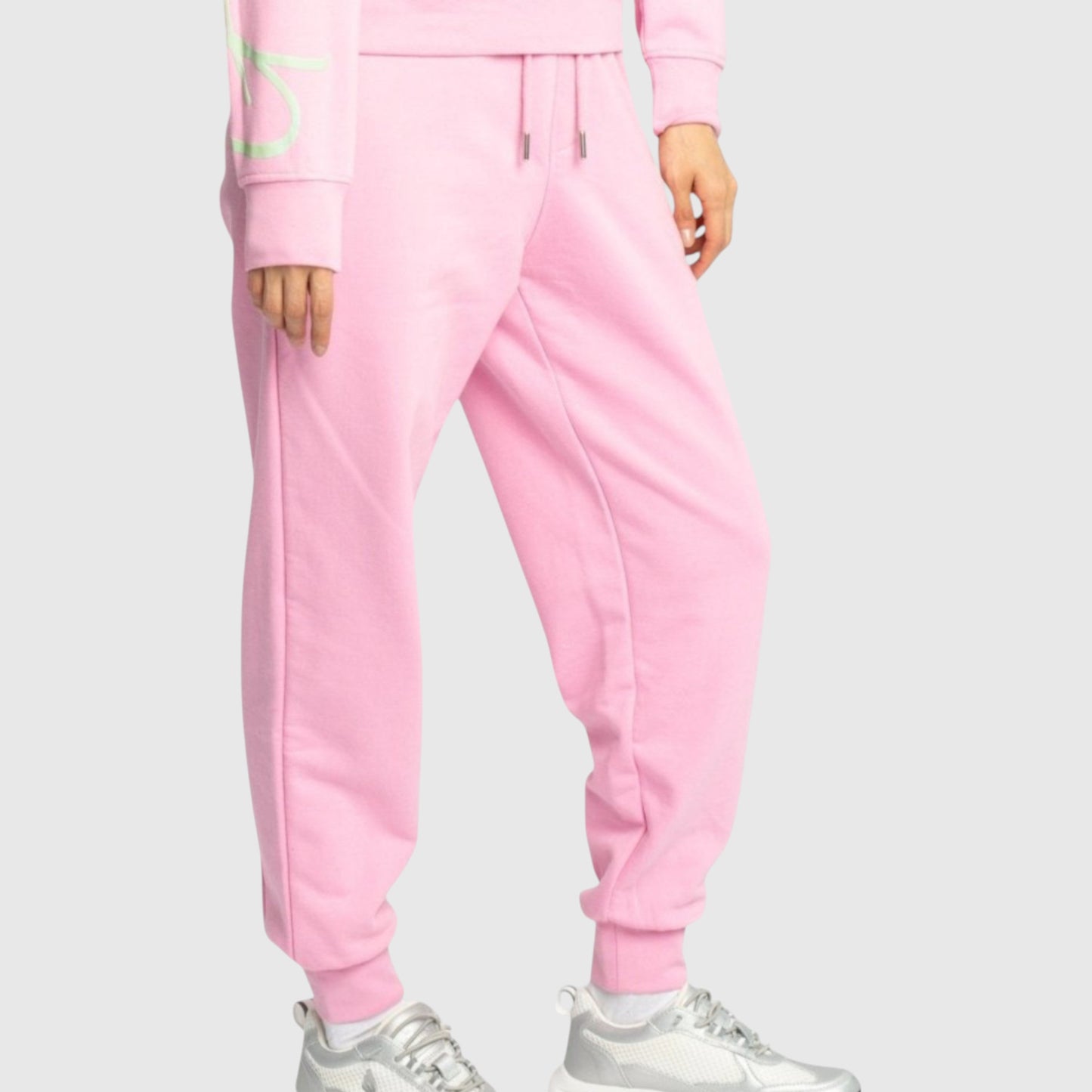 Regular Fit Jogger in Midweight Cotton with Cursive Puff Print - Gisada.com