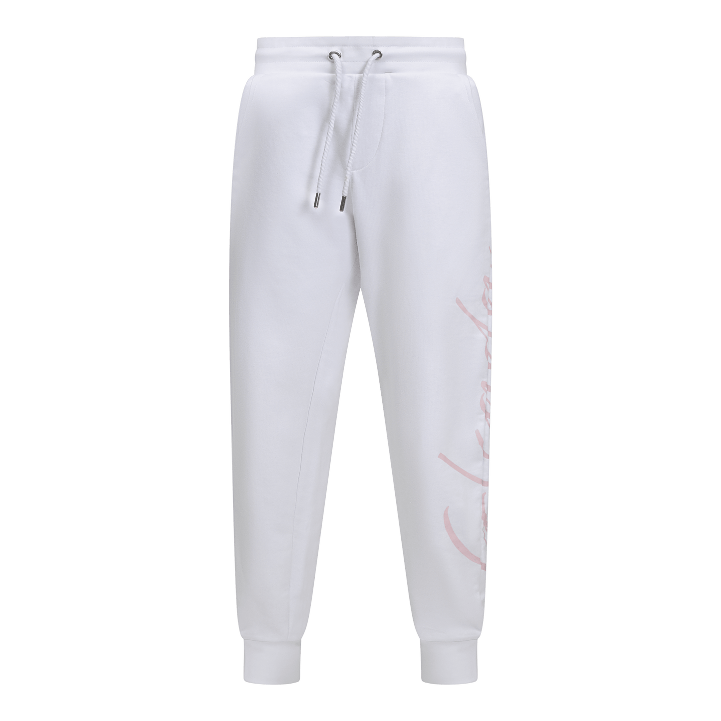Regular Fit Jogger in Midweight Cotton with Cursive Puff Print - Gisada.com