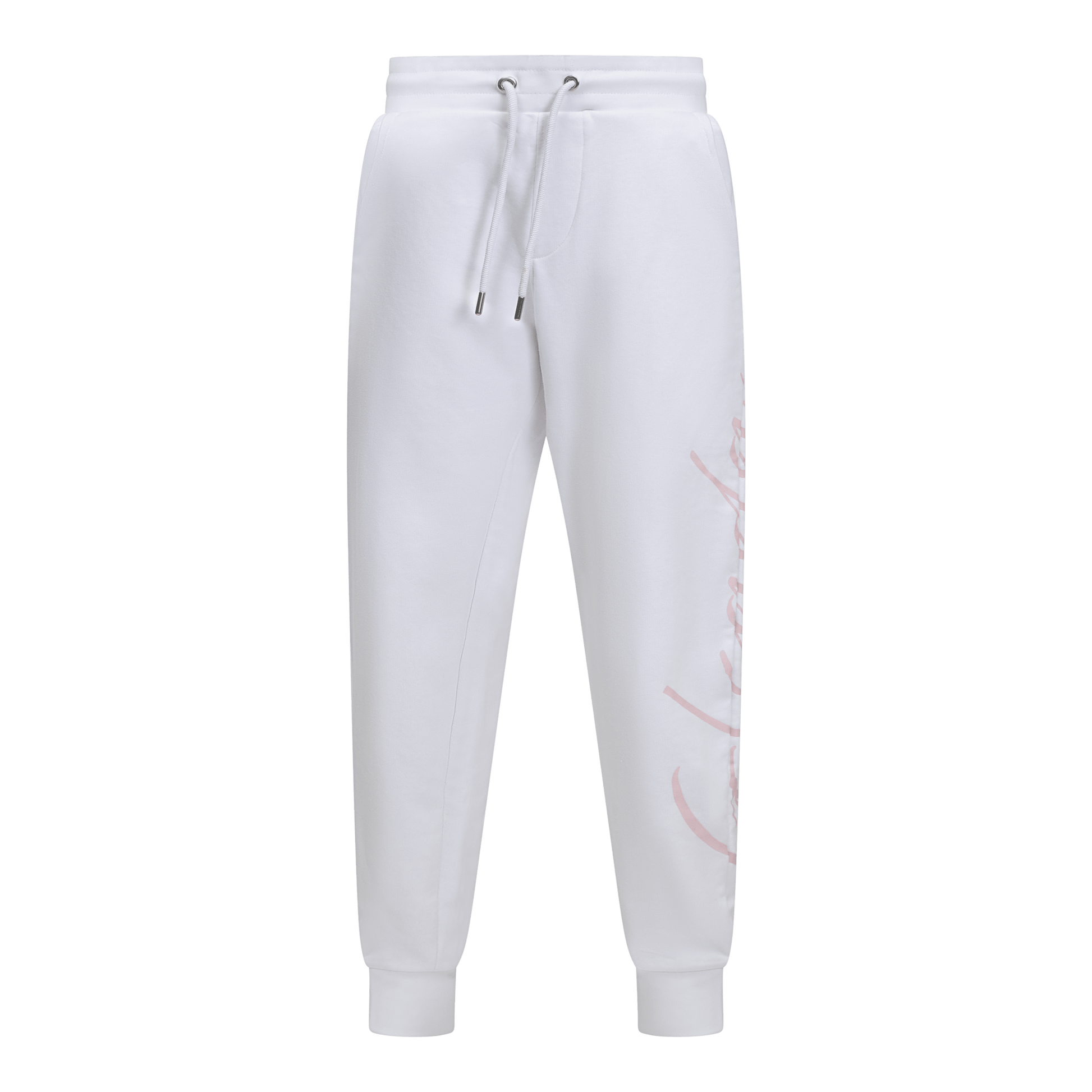 Regular Fit Jogger in Midweight Cotton with Cursive Puff Print - Gisada.com