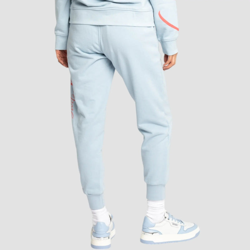 Regular Fit Jogger in Midweight Cotton with Cursive Puff Print - Gisada.com