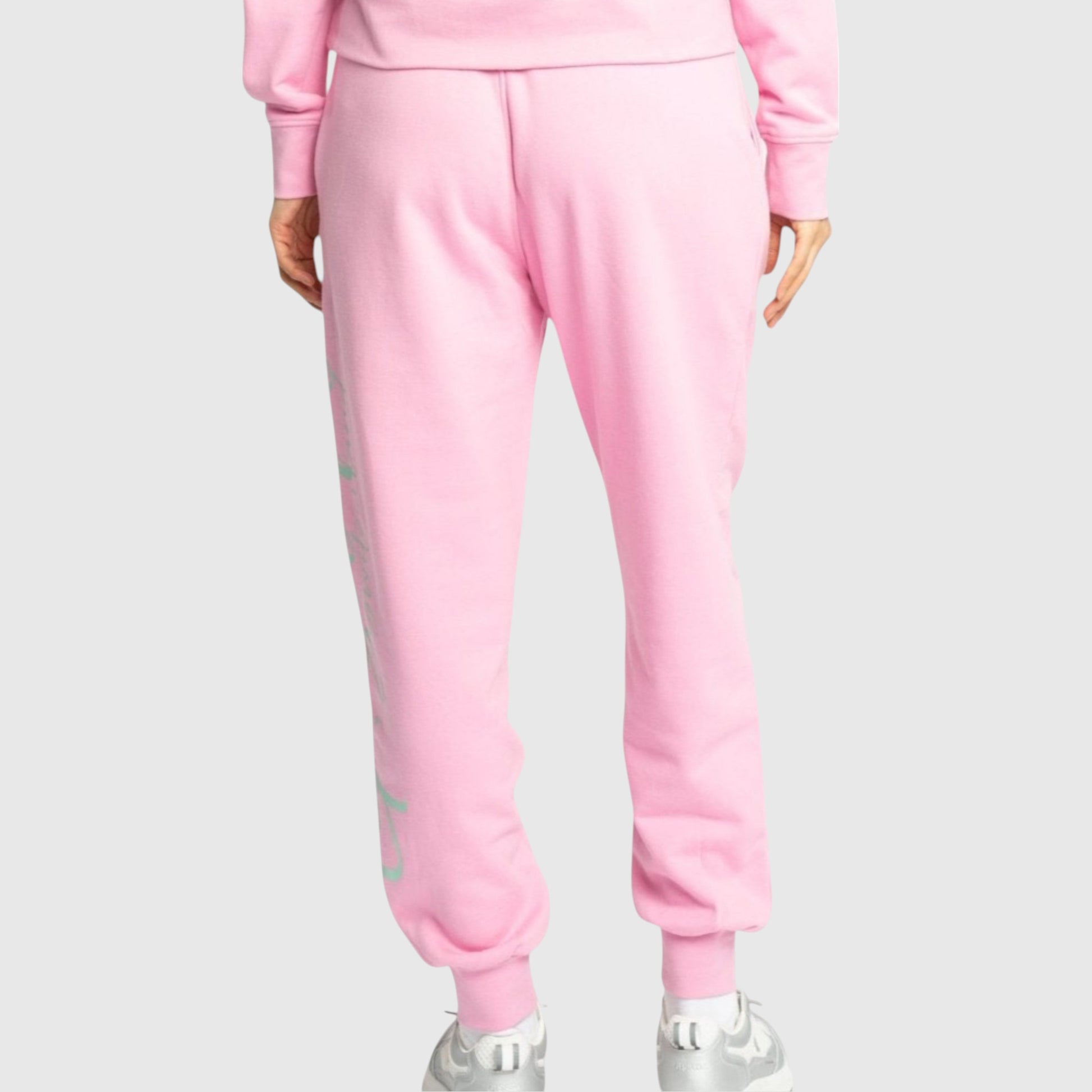 Regular Fit Jogger in Midweight Cotton with Cursive Puff Print - Gisada.com