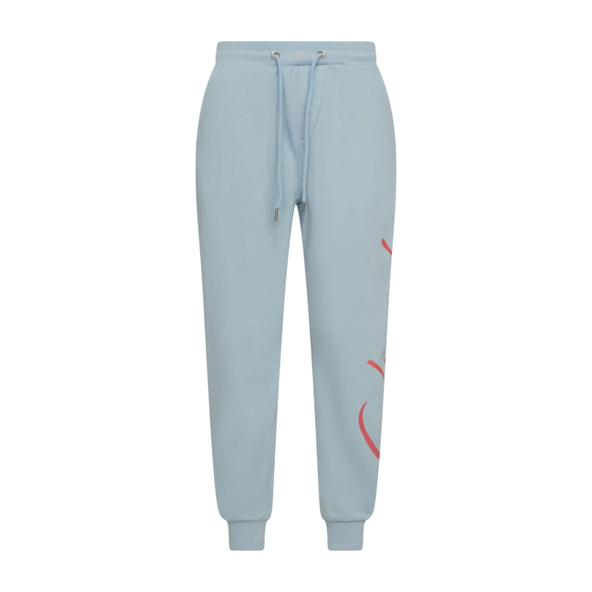 Regular Fit Jogger in Midweight Cotton with Cursive Puff Print - Gisada.com