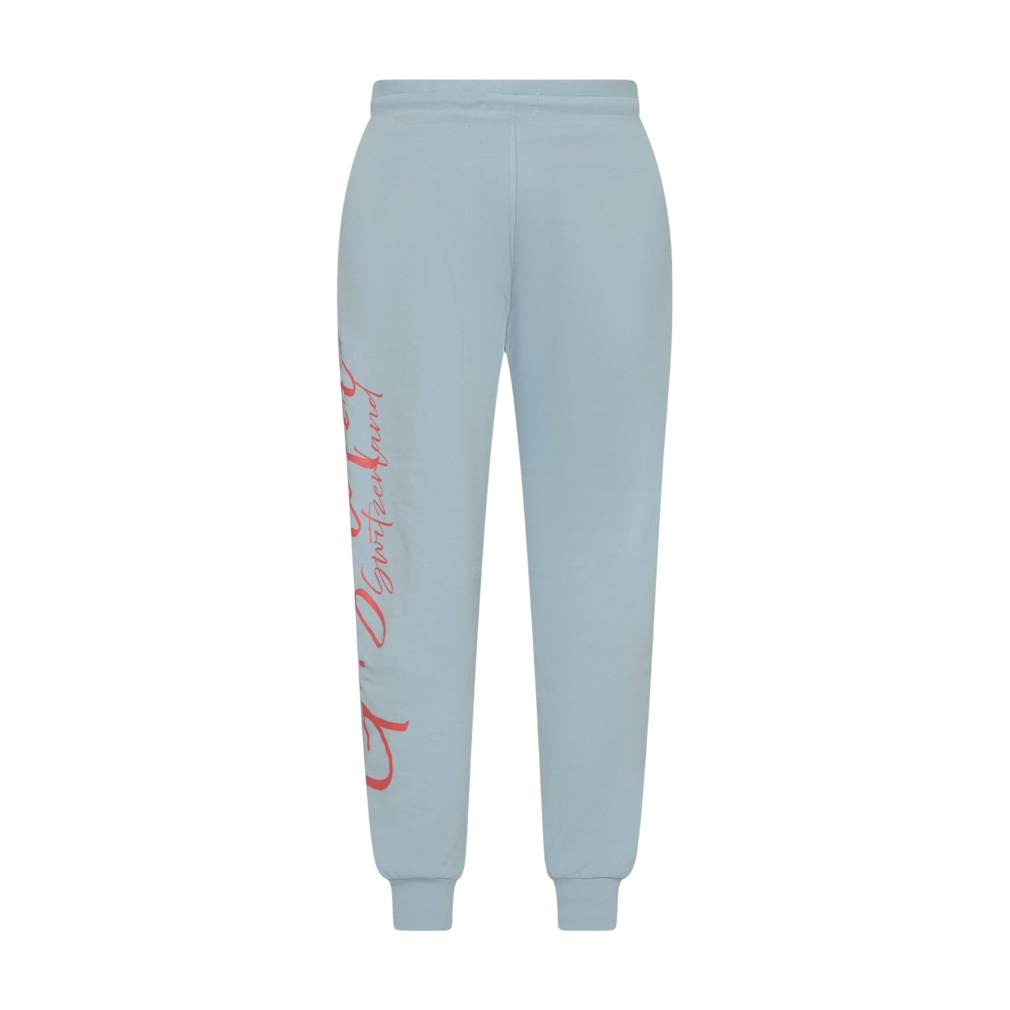 Regular Fit Jogger in Midweight Cotton with Cursive Puff Print - Gisada.com
