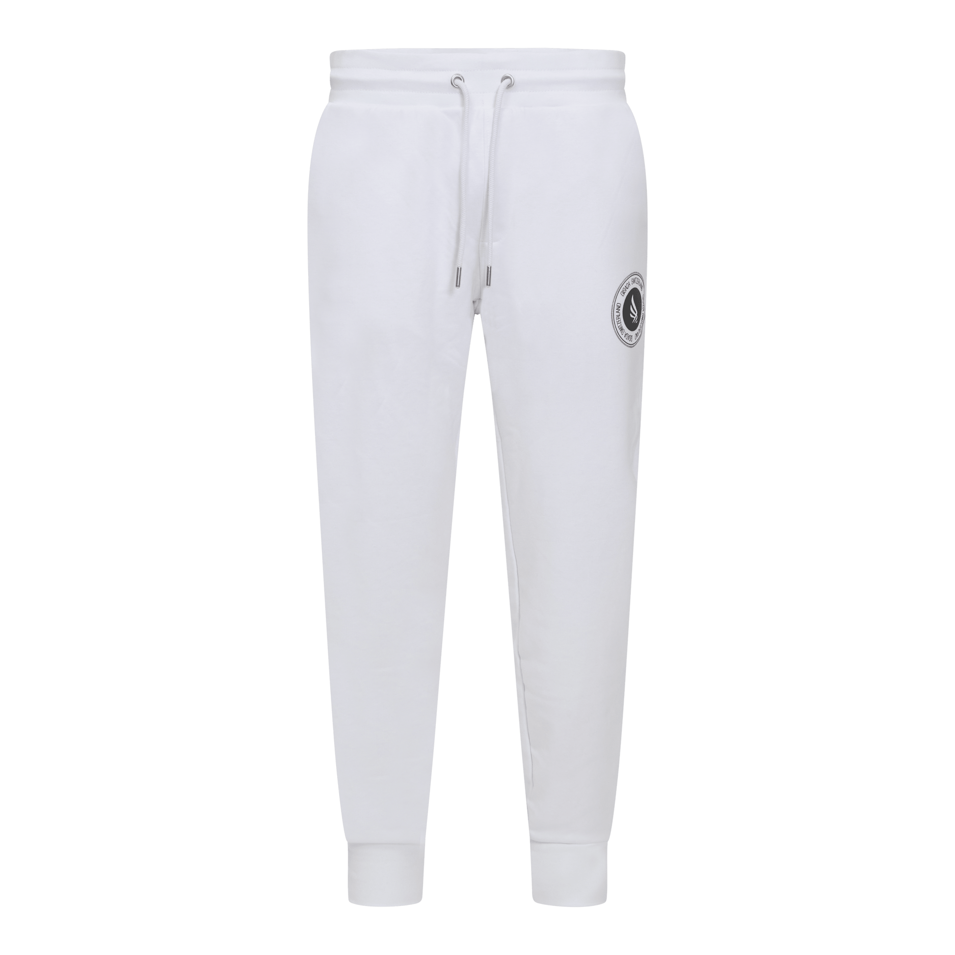 Regular Fit Jogger in Midweight Cotton with Flock Print - Gisada.com