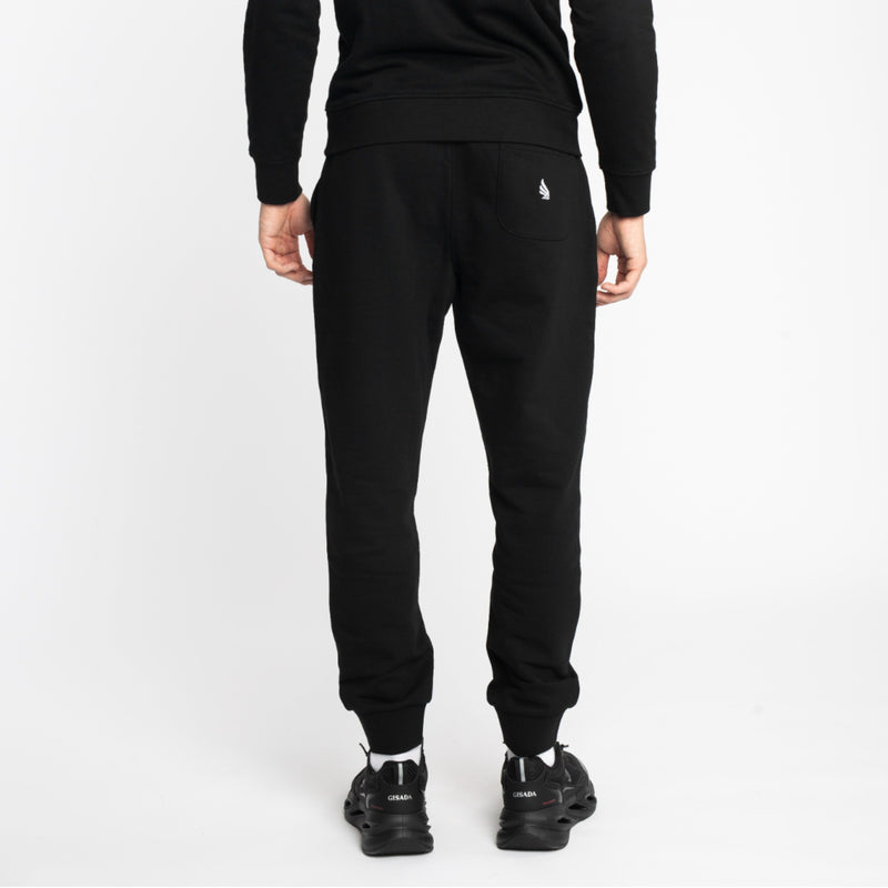 Regular Fit Jogger in Midweight Cotton with Flock Print - Gisada.com