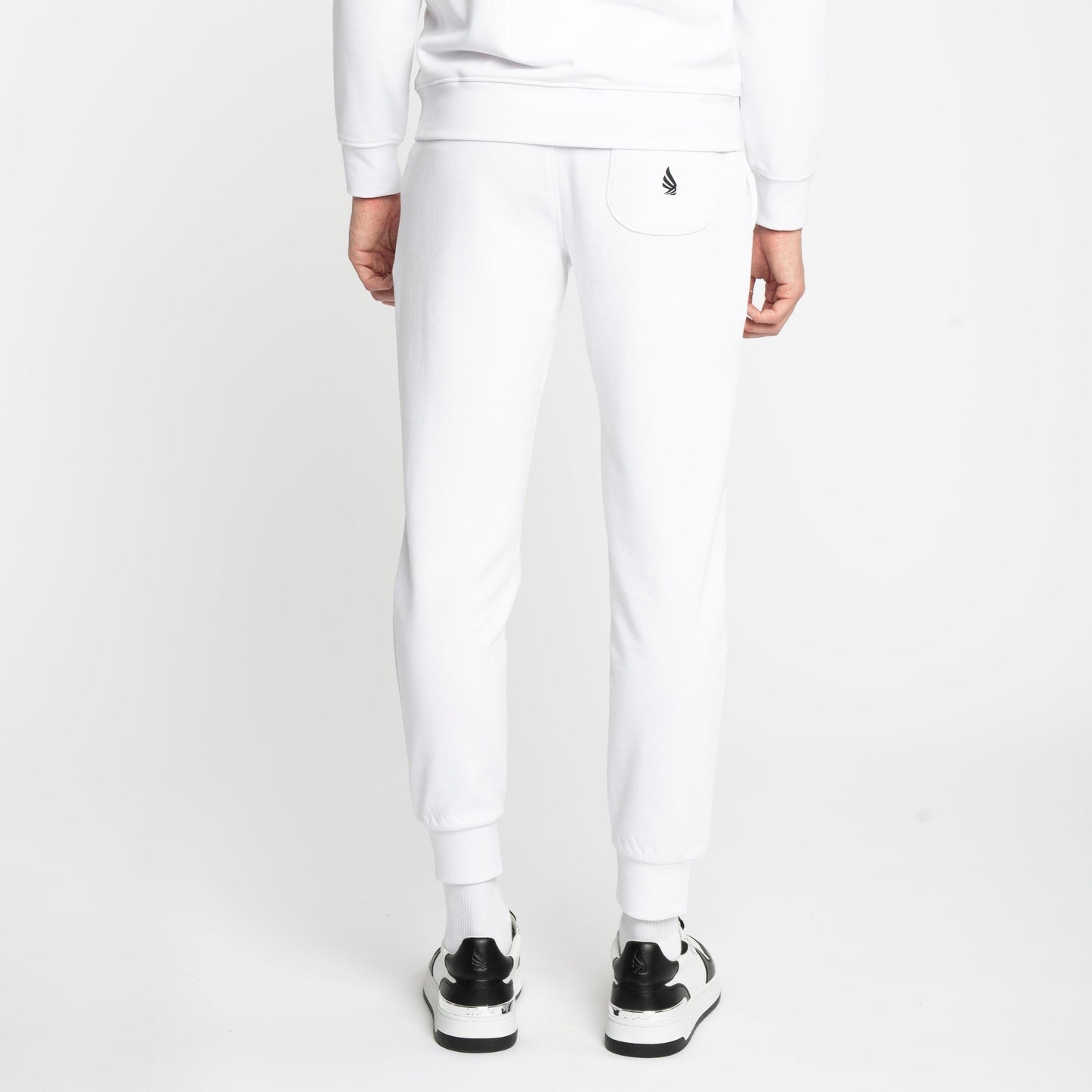 Regular Fit Jogger in Midweight Cotton with Flock Print - Gisada.com