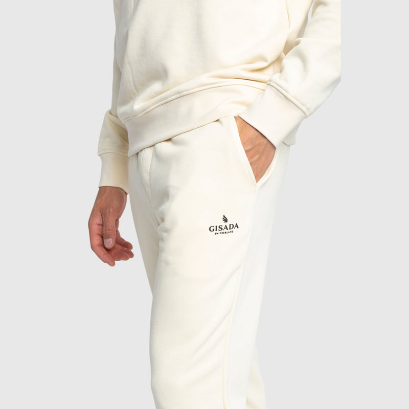Regular Fit Jogger in Midweight Cotton with Small Silicon Logo - Gisada.com