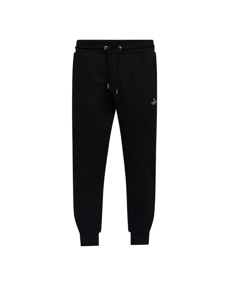 Regular Fit Jogger in Midweight Cotton with Small Silicon Logo - Gisada.com
