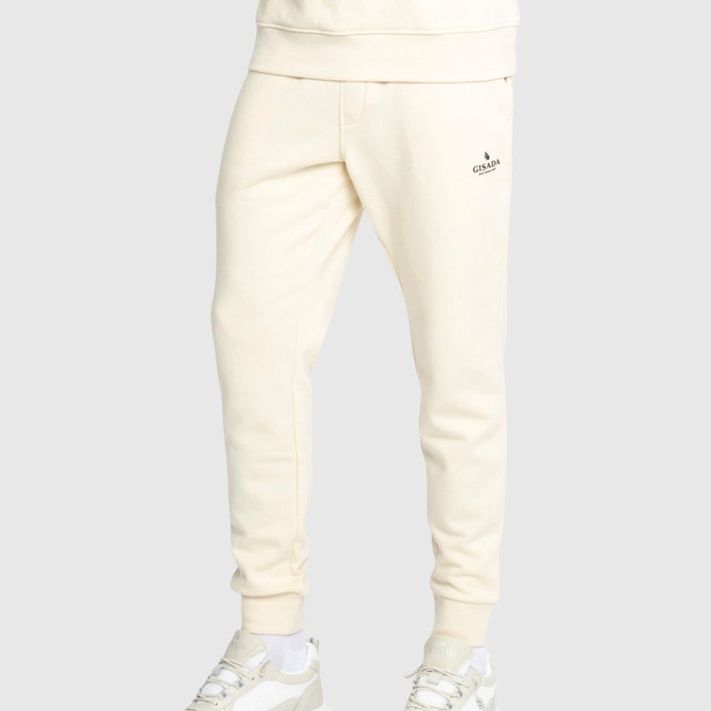 Regular Fit Jogger in Midweight Cotton with Small Silicon Logo - Gisada.com