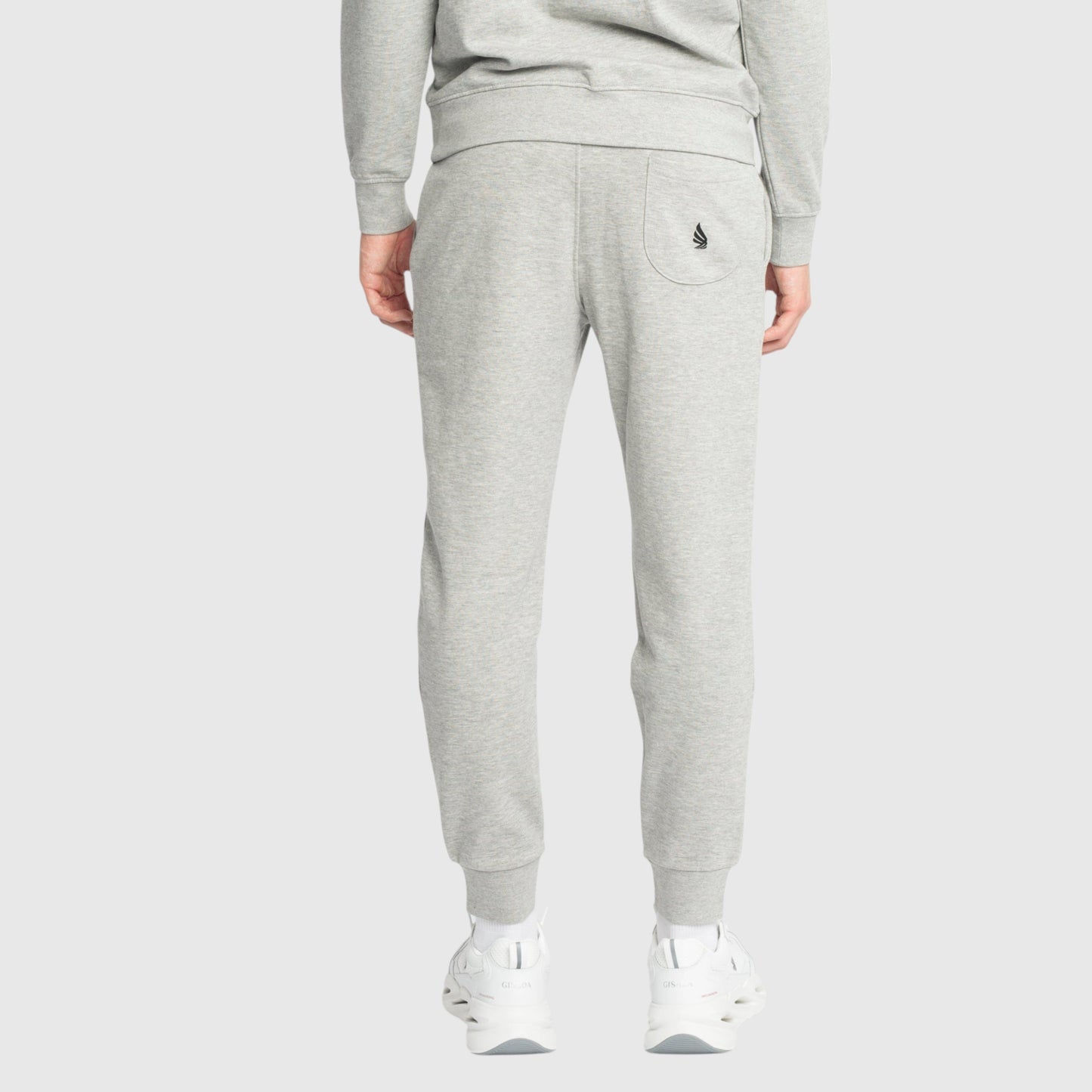Regular Fit Jogger in Midweight Cotton with Small Silicon Logo - Gisada.com