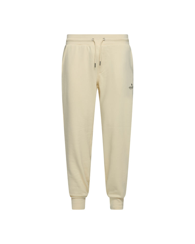 Regular Fit Jogger in Midweight Cotton with Small Silicon Logo - Gisada.com