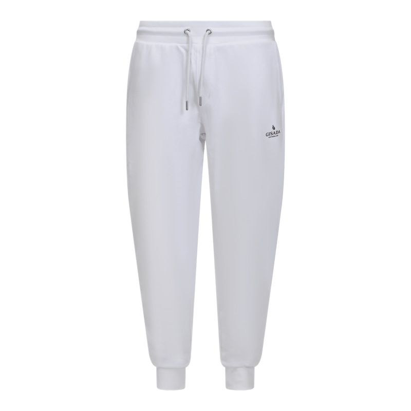 Regular Fit Jogger in Midweight Cotton with Small Silicon Logo - Gisada.com