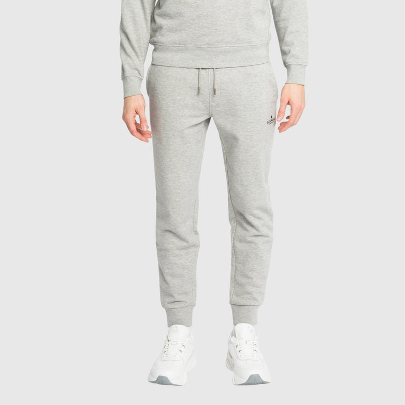 Regular Fit Jogger in Midweight Cotton with Small Silicon Logo - Gisada.com