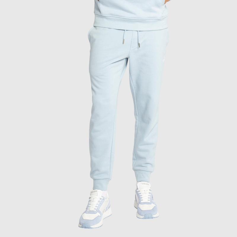 Regular Fit Jogger in Midweight Cotton with Small Silicon Logo - Gisada.com