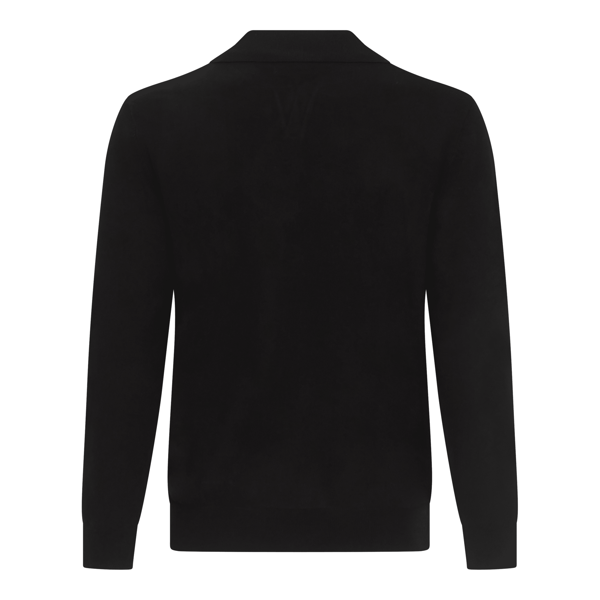 Regular Fit Knit Polo Shirt with Johnny Collar - Gisada.com