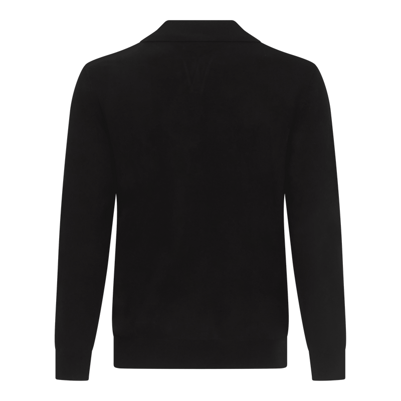 Regular Fit Knit Polo Shirt with Johnny Collar