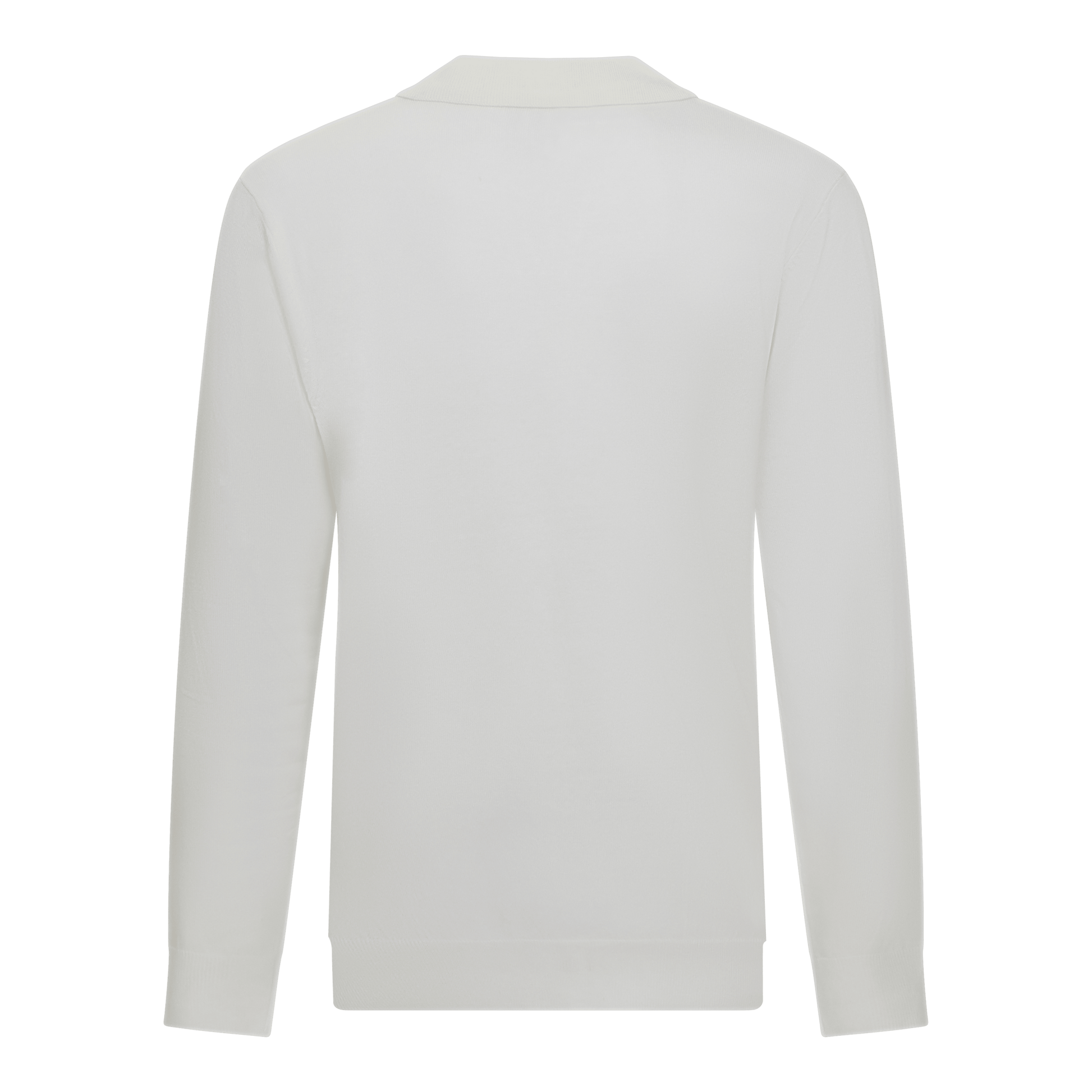 Regular Fit Knit Polo Shirt with Johnny Collar - Gisada.com