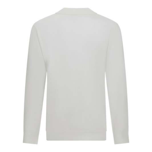 Regular Fit Knit Polo Shirt with Johnny Collar - Gisada.com