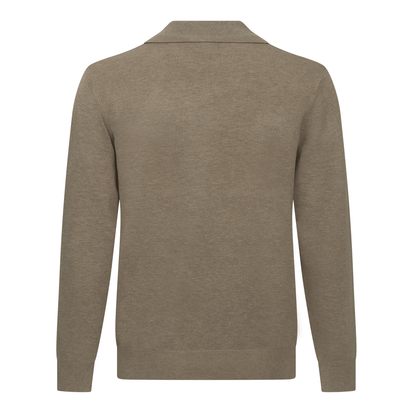 Regular Fit Knit Polo Shirt with Johnny Collar - Gisada.com