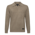 Regular Fit Knit Polo Shirt with Johnny Collar - Gisada.com