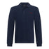 Regular Fit Long Sleeves Polo in Luxe Interlock Piquet with Embroidery Gisada Logo - Gisada.com