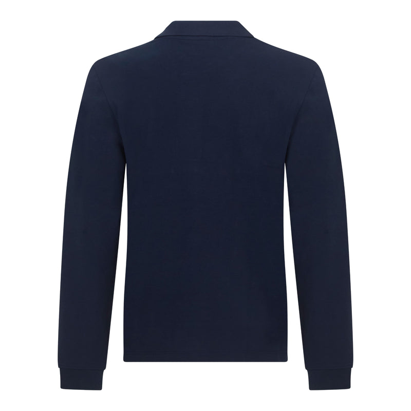 Regular Fit Langarm-Polo aus luxuriösem Interlock-Piquet mit gesticktem Gisada-Logo