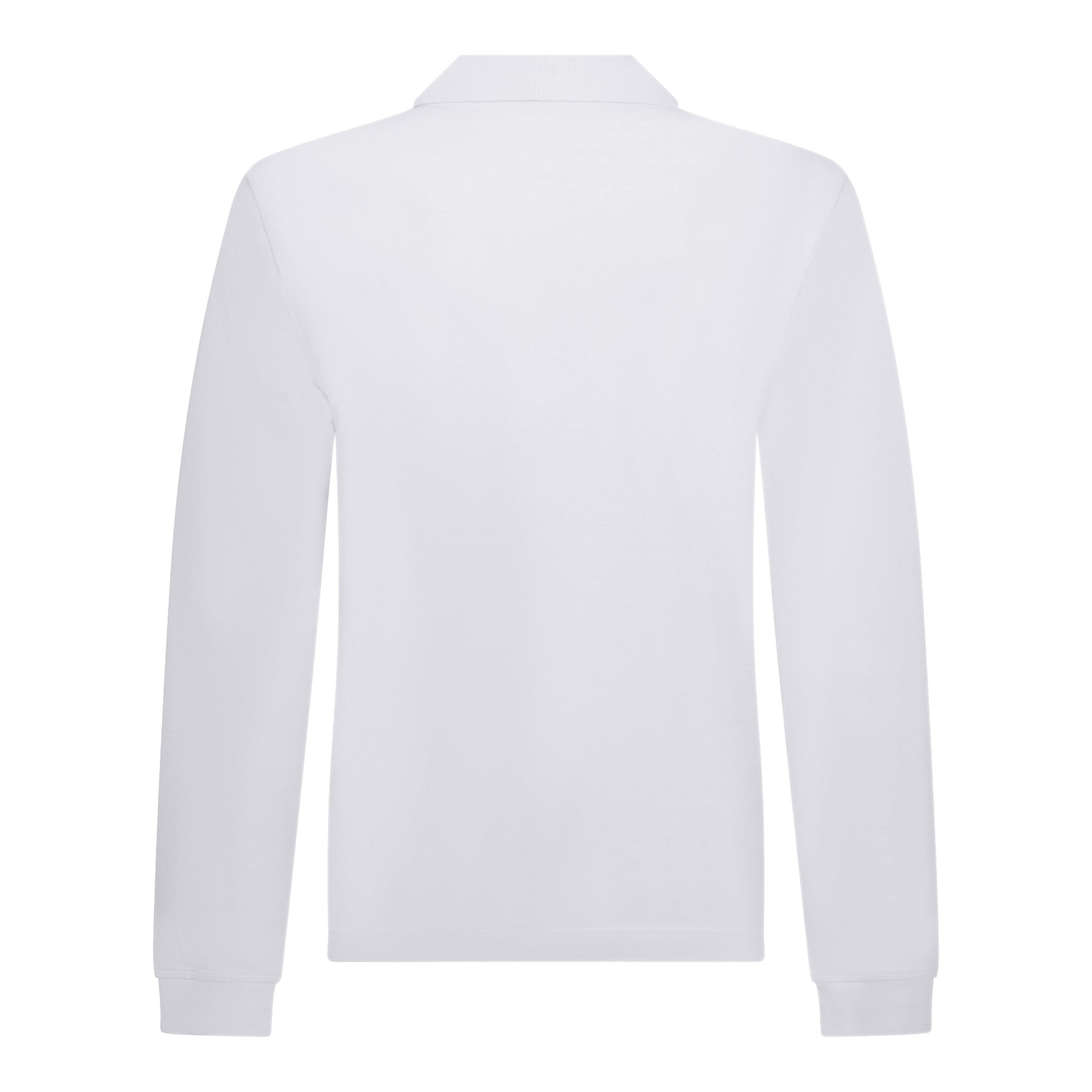 Regular Fit Long Sleeves Polo in Luxe Interlock Piquet with Embroidery Gisada Logo - Gisada.com