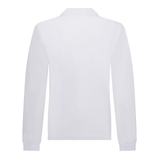 Regular Fit Long Sleeves Polo in Luxe Interlock Piquet with Embroidery Gisada Logo - Gisada.com