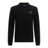 Regular Fit Long Sleeves Polo in Premium Cotton with Rubber Logo - Gisada.com