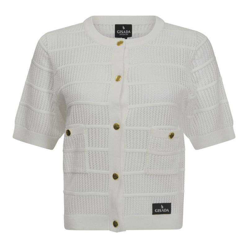 Regular Fit Pointelle Cardigan - Gisada.com