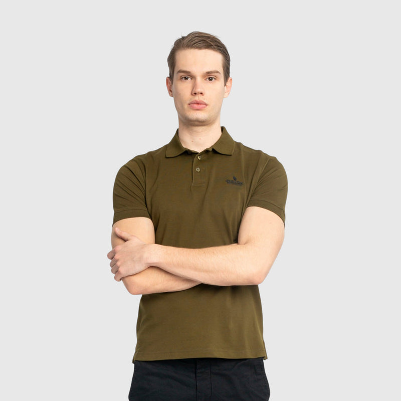 Regular Fit Polo in Cotton Piquet with 3D Embroidered Logo - Gisada.com
