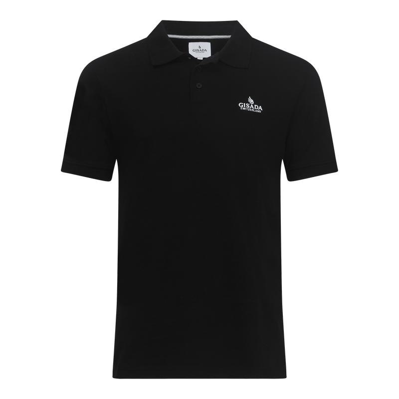 Regular Fit Polo in Cotton Piquet with 3D Embroidered Logo - Gisada.com