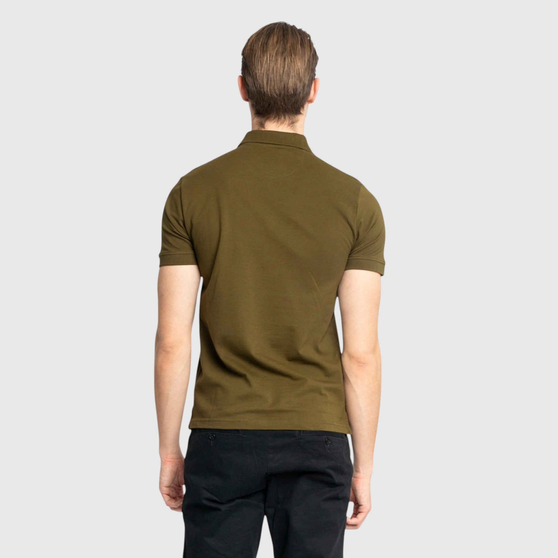 Regular Fit Polo in Cotton Piquet with 3D Embroidered Logo - Gisada.com
