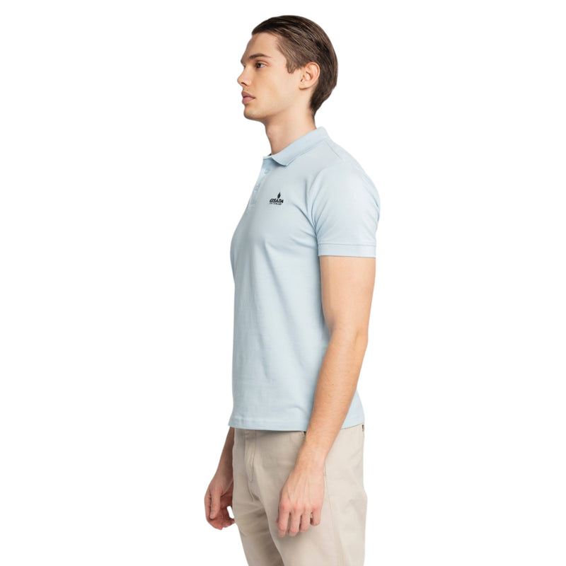 Regular Fit Polo in Cotton Piquet with 3D Embroidered Logo - Gisada.com