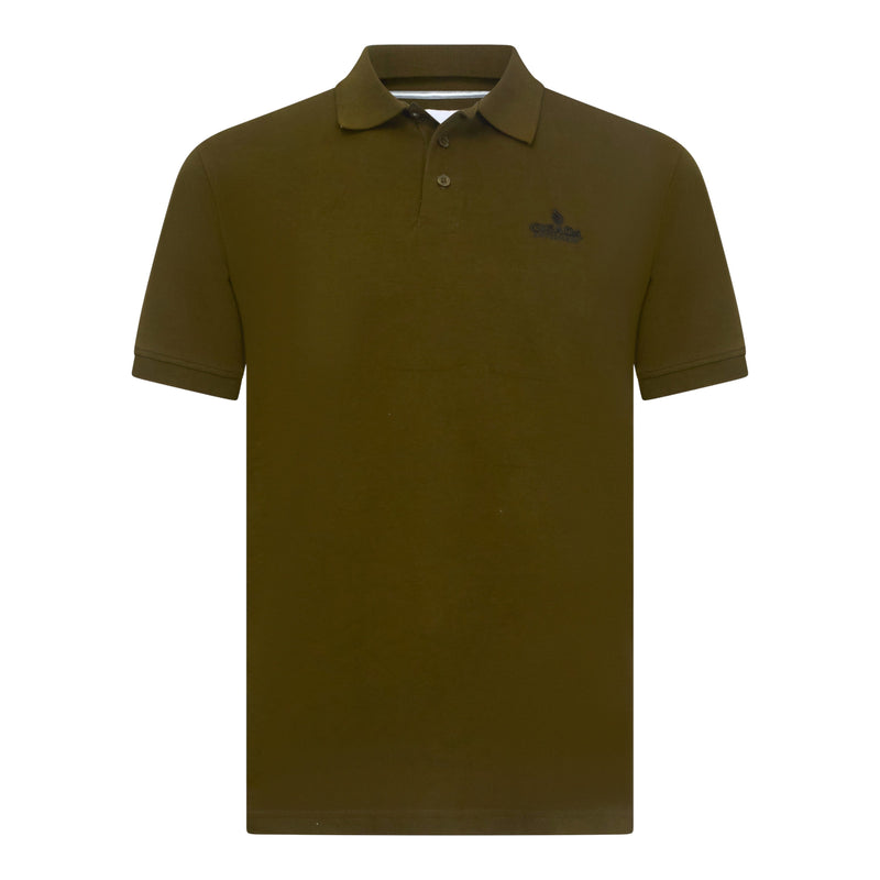 Regular Fit Polo in Cotton Piquet with 3D Embroidered Logo - Gisada.com