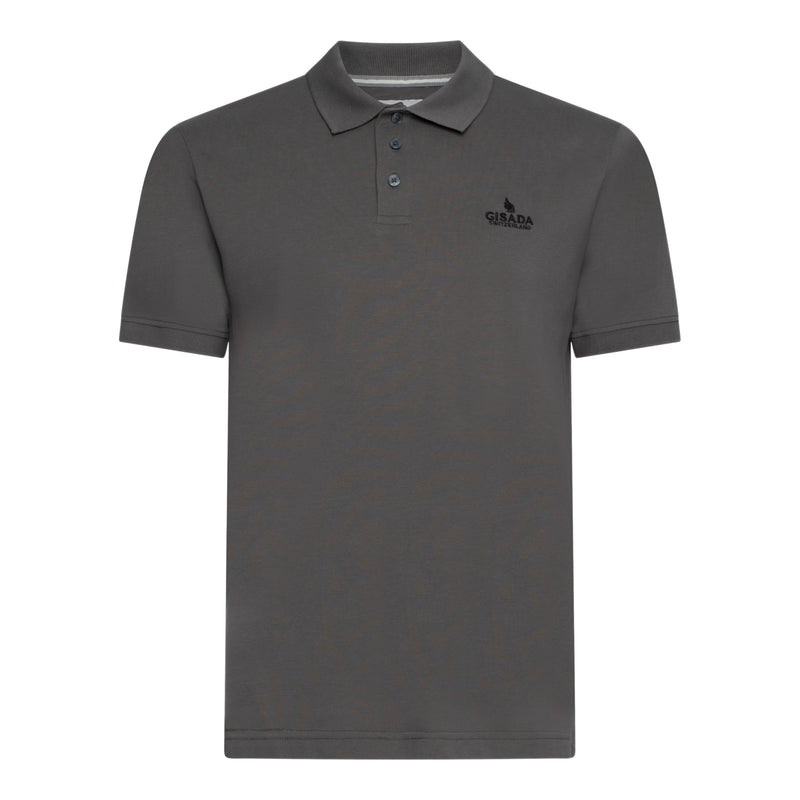 Regular Fit Polo in Cotton Piquet with 3D Embroidered Logo - Gisada.com