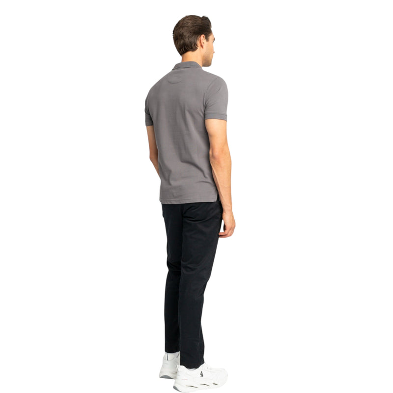 Regular Fit Polo in Cotton Piquet with 3D Embroidered Logo - Gisada.com