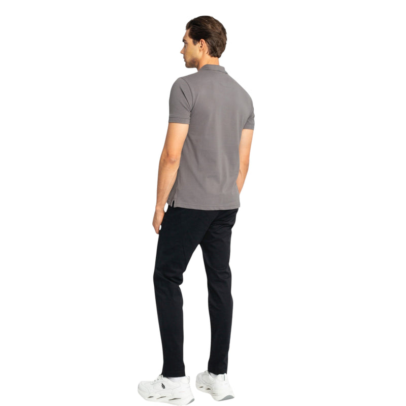 Regular Fit Polo in Cotton Piquet with 3D Embroidered Logo - Gisada.com