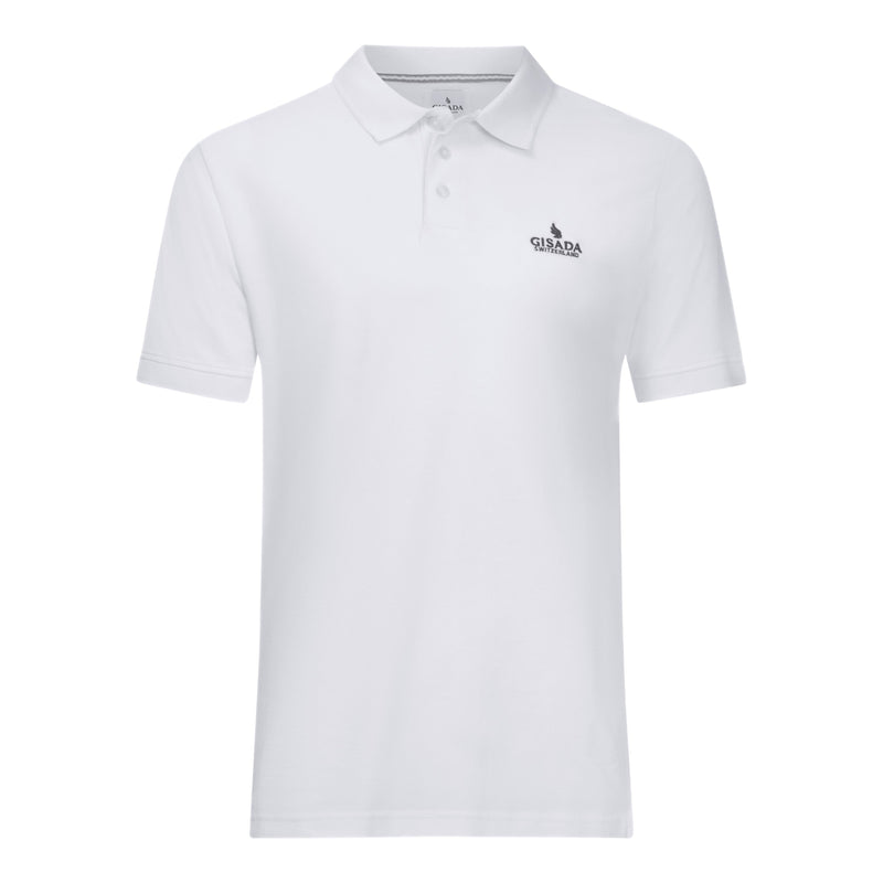 Regular Fit Polo in Cotton Piquet with 3D Embroidered Logo - Gisada.com