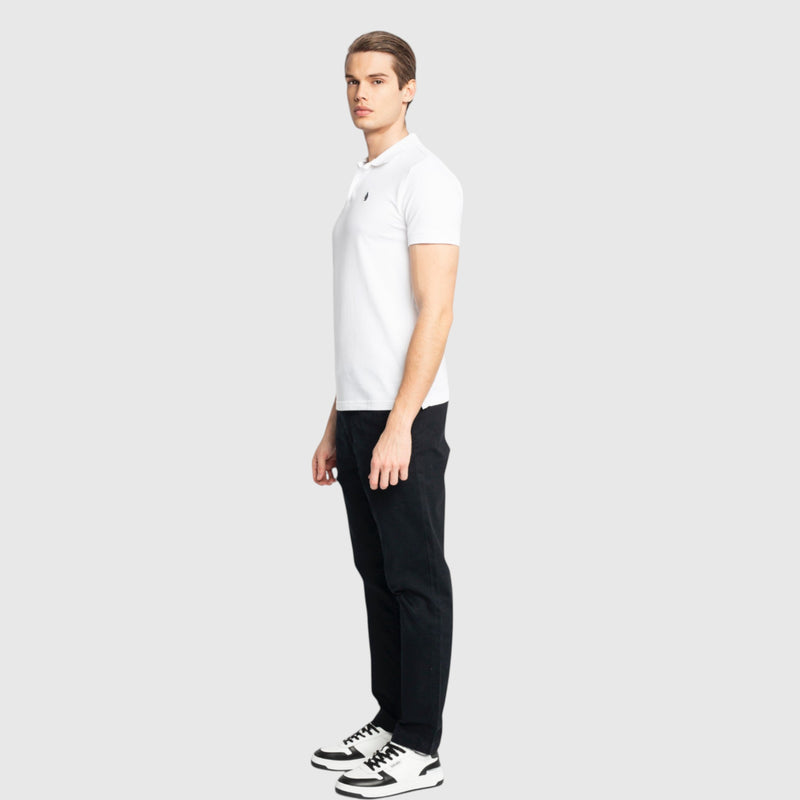 Regular Fit Polo in Cotton Piquet with 3D Embroidered Wing - Gisada.com