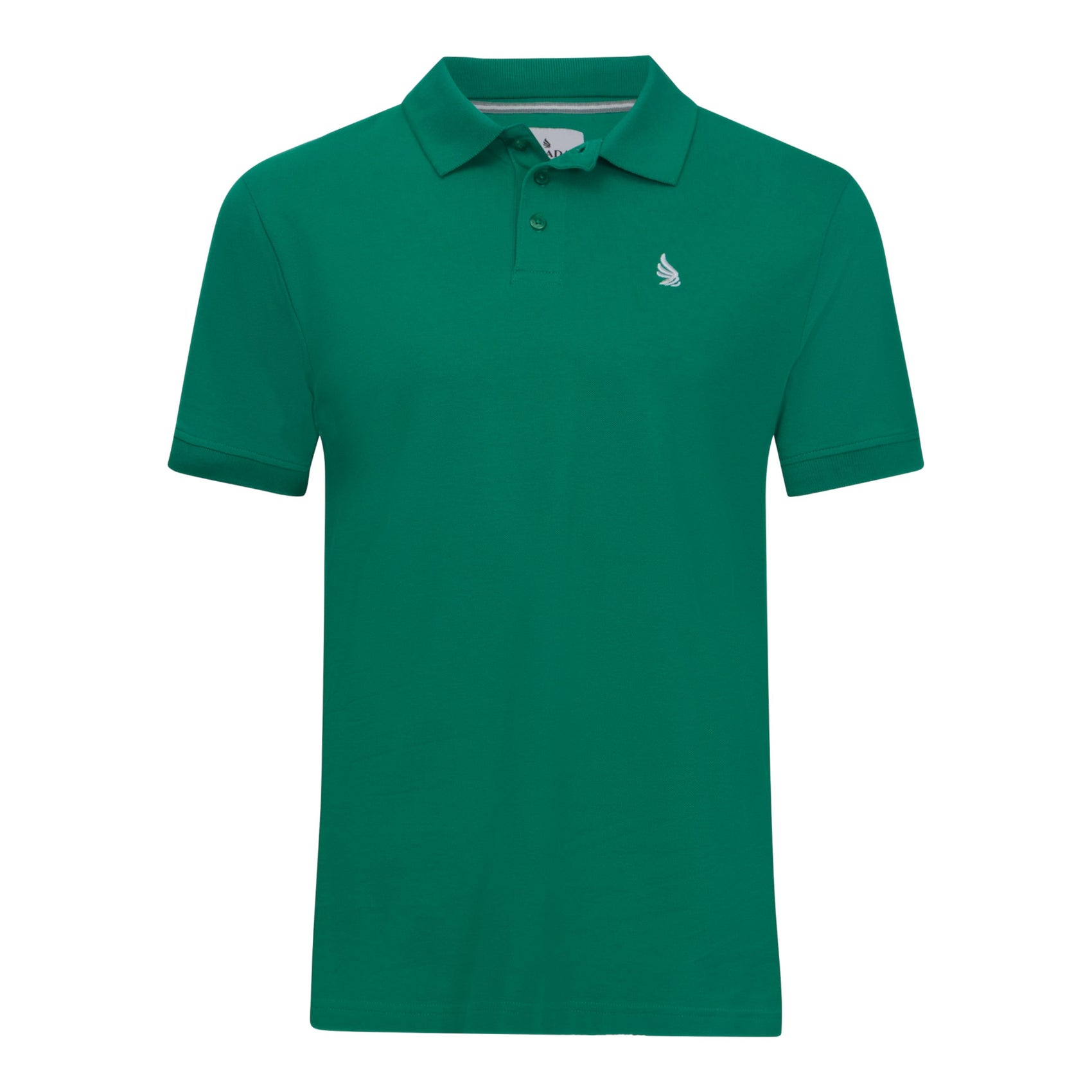 Regular Fit Polo in Cotton Piquet with 3D Embroidered Wing - Gisada.com