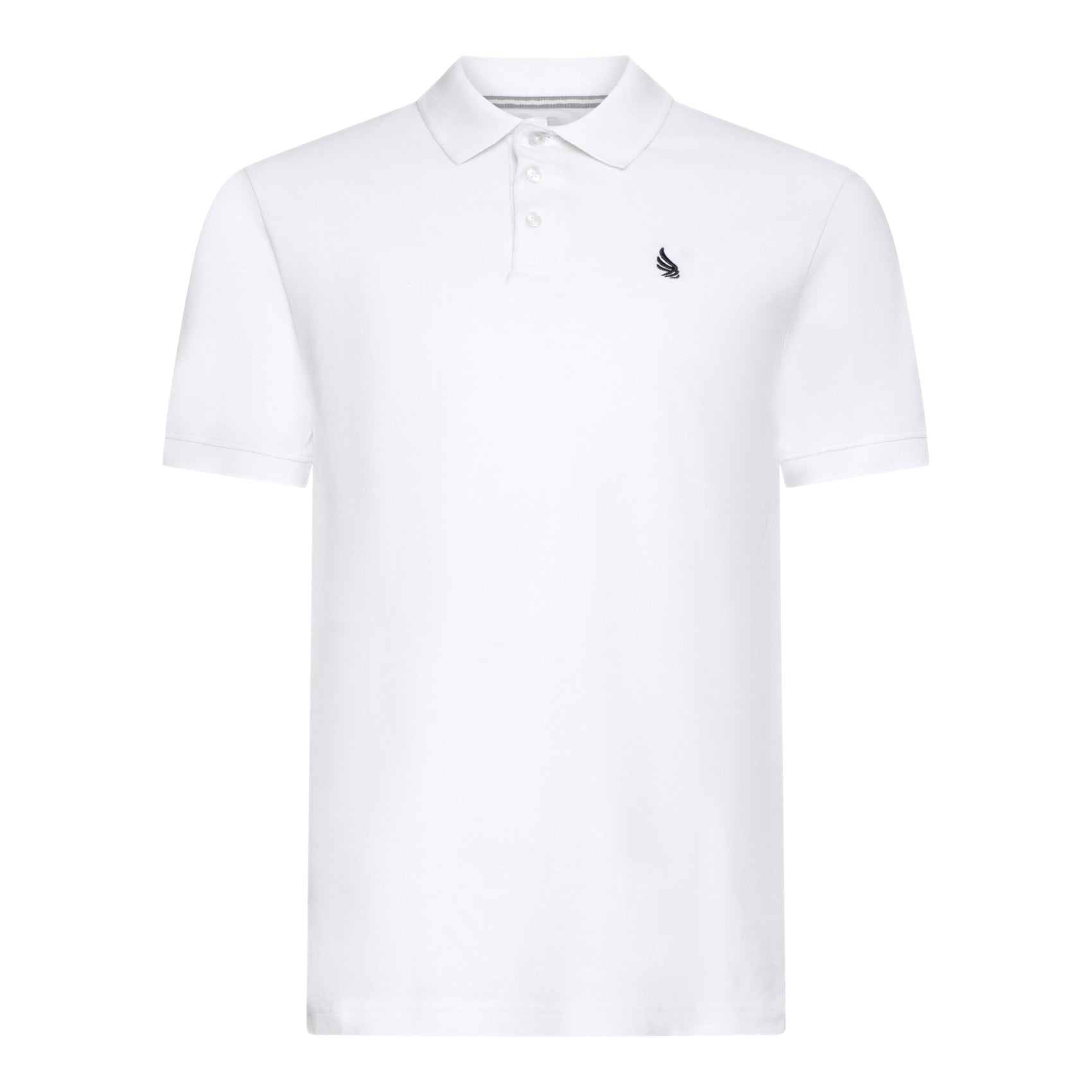 Regular Fit Polo in Cotton Piquet with 3D Embroidered Wing - Gisada.com