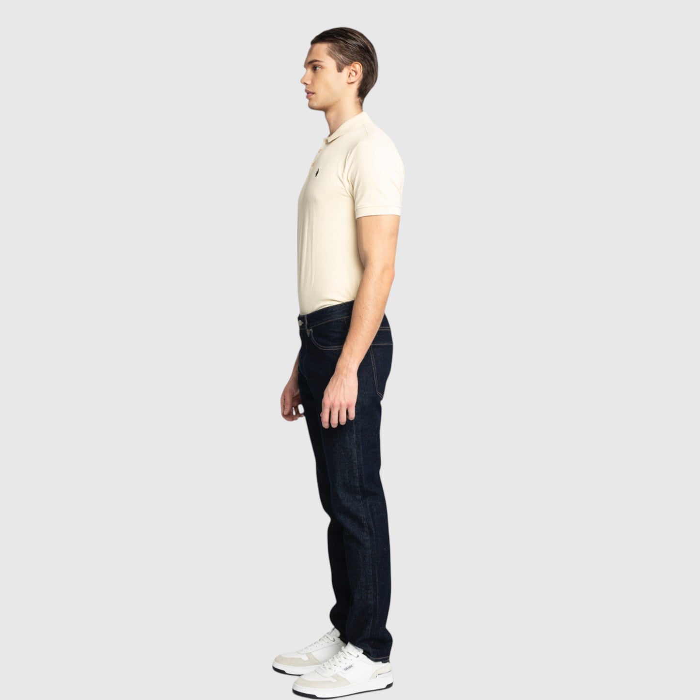 Regular Fit Polo in Cotton Piquet with 3D Embroidered Wing - Gisada.com