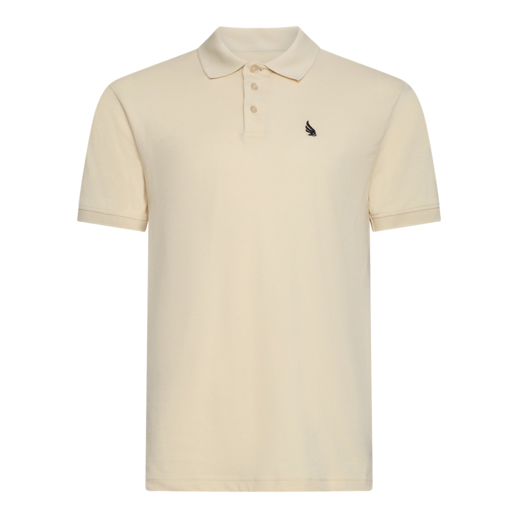 Regular Fit Polo in Cotton Piquet with 3D Embroidered Wing - Gisada.com