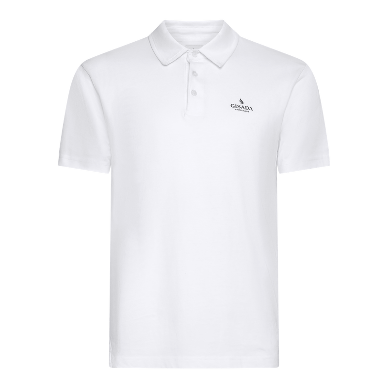 Regular Fit Polo in Jersey Cotton with 3D Logo Silicon Print - Gisada.com