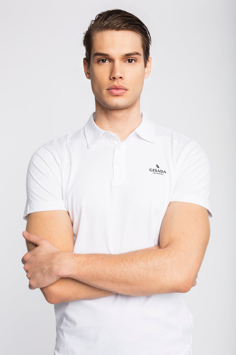Regular Fit Polo in Jersey Cotton with 3D Logo Silicon Print