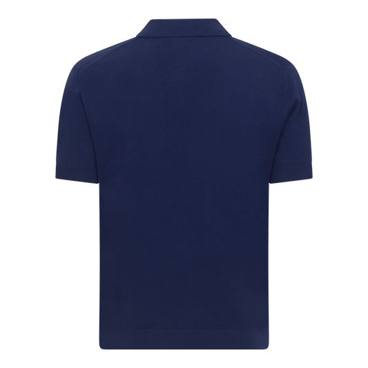 Regular Fit Premium Cotton Knit Polo with Patch Label - Gisada.com