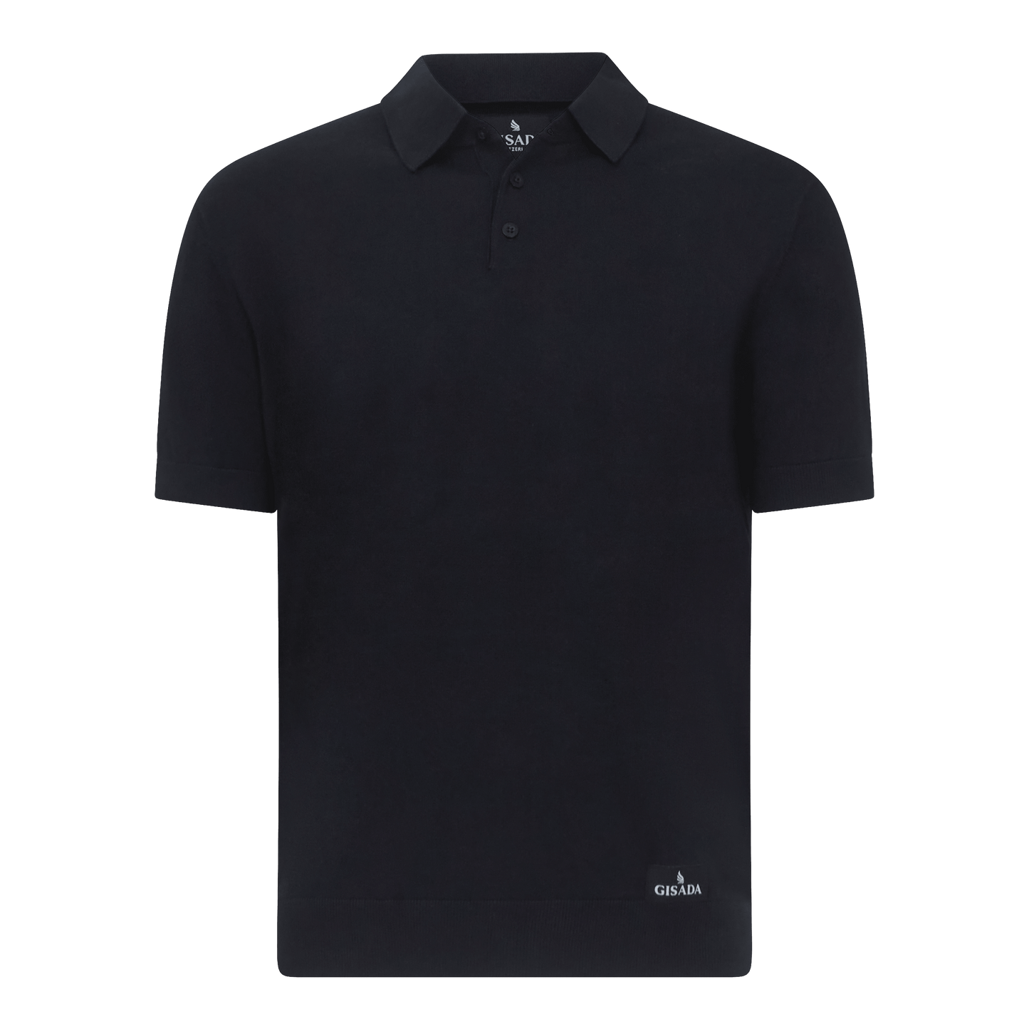 Regular Fit Premium Cotton Knit Polo with Patch Label - Gisada.com