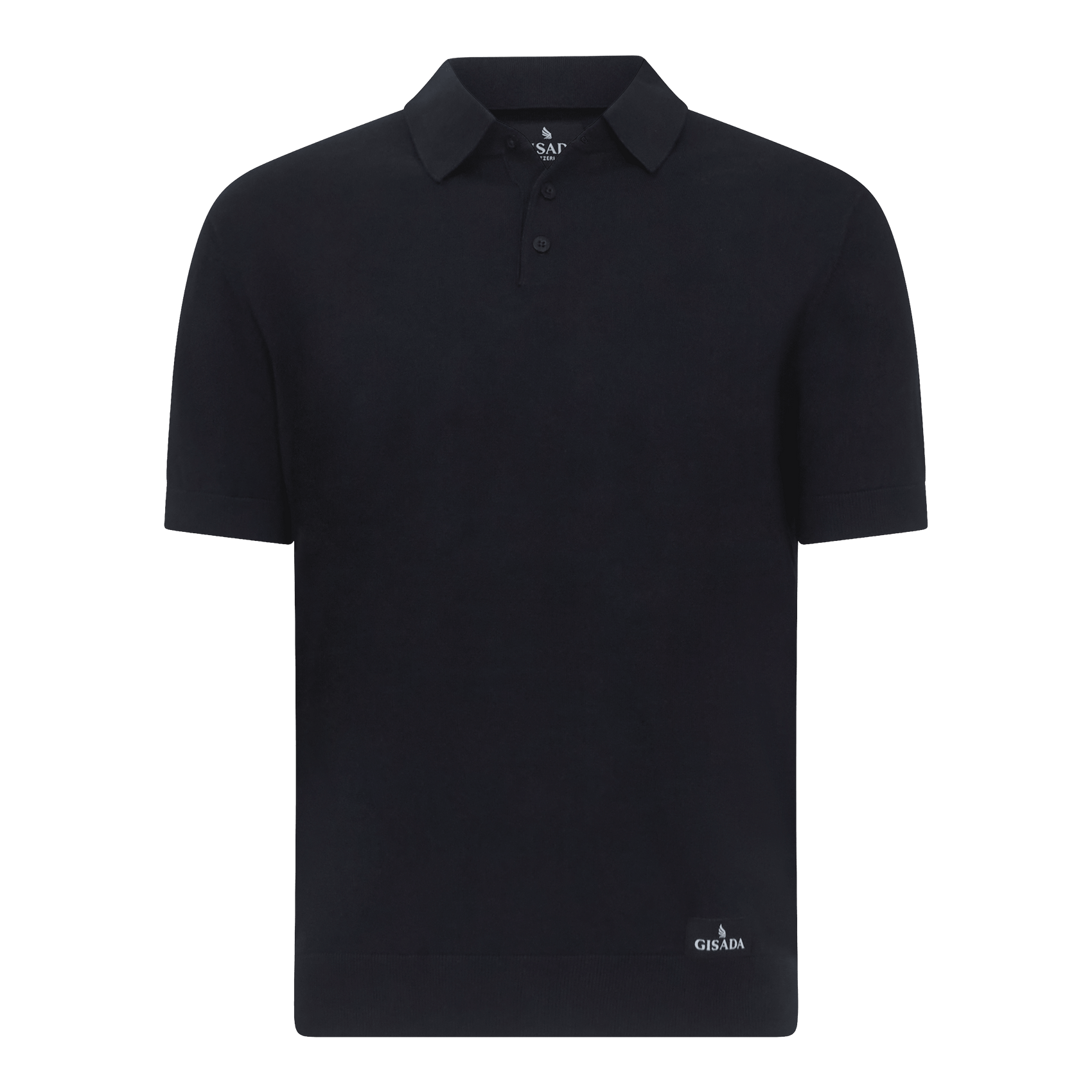 Regular Fit Premium Cotton Knit Polo with Patch Label - Gisada.com